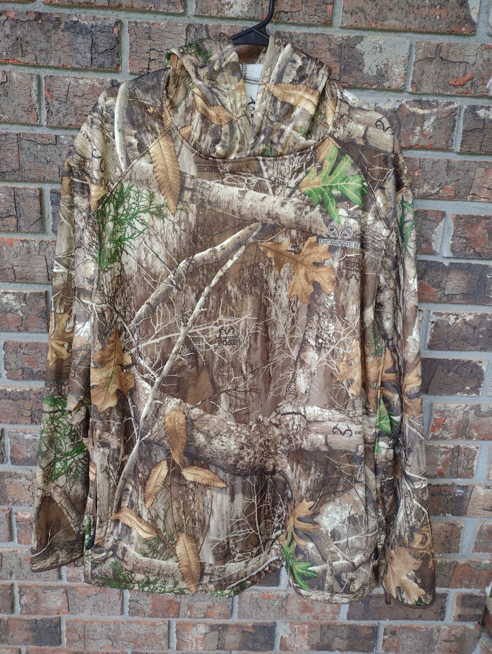 Realtree Edge Camo Pullover Hoodie Mens 3XL Fleece Zip Pockets Hunting Outdoors